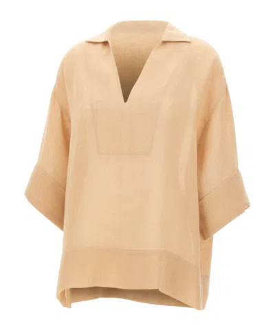 Eleventy V-neck Shirt In Neutral