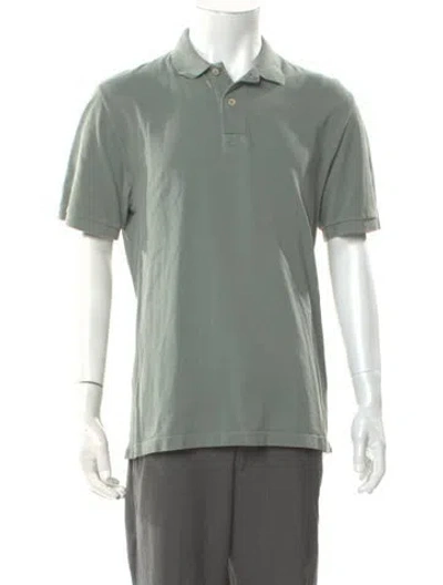 Pre-owned Eleventy V-neck Short Sleeve Polo Shirt In Green