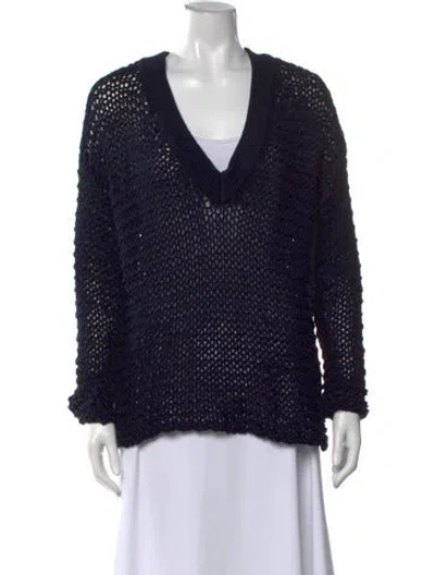 Pre-owned Eleventy V-neck Sweater In Blue