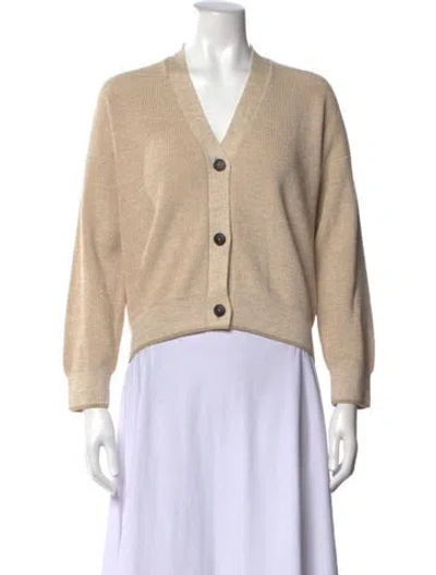Pre-owned Eleventy V-neck Sweater In Neutrals