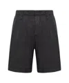 Eleventy Waistband Loop Shorts In Black