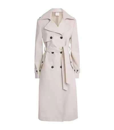 Eleventy Water-resistant Trench Coat In White