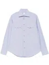 Eleventy Western-style Shirt In Blue
