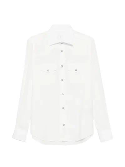 Eleventy Western-style Panelled Shirt In Multi