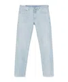 Eleventy Whiskering-effect Jeans In Blue