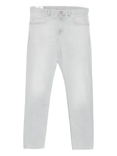 Eleventy Whiskering-effect Jeans In White