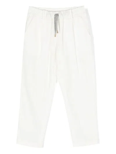 ELEVENTY ELEVENTY TROUSERS WHITE