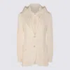 Eleventy Hooded Longline Blazer Front Pockets