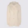 Eleventy Hooded Longline Blazer Front Pockets In Multicolor