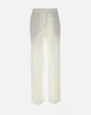 Eleventy White Cotton Lycra Stretch Trousers