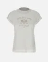 Eleventy White Cotton Lyocell Logo T Shirt