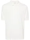 Eleventy Classic White Polo Shirt With Textured Fabric In White