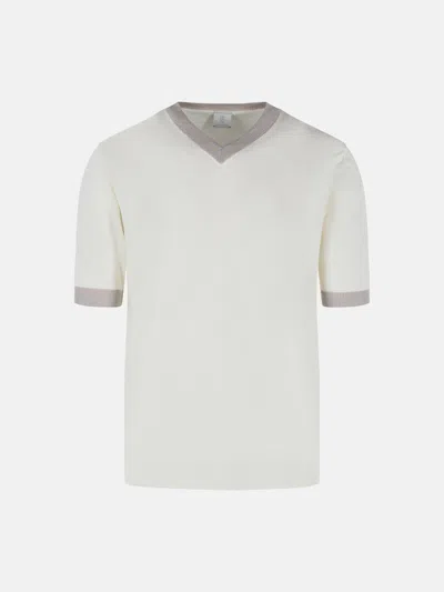 Eleventy White Cotton T-shirt In Gray