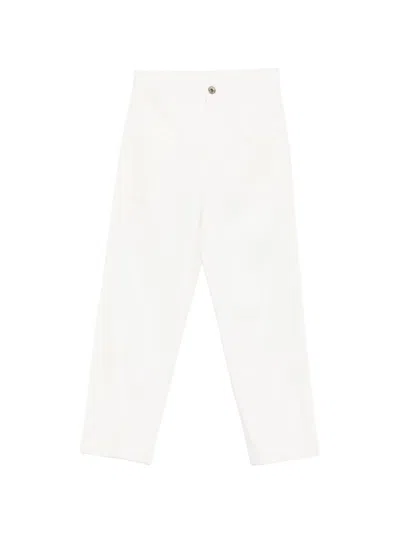 Eleventy Sand Beige Cotton Trousers In Neutral