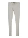 Eleventy White Pants With Elastic Drawstring Waist And Tapered Leg In Cotton Blend Stretch Woman In White