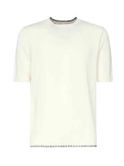 Eleventy White Knitted T Shirt