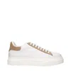 Eleventy White Leather Low Top Sneakers In White