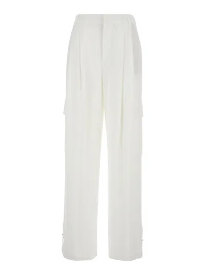 Eleventy White Pants In Multicolor
