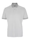 Eleventy White Polo Shirt With Classic Collar In And Front Button Closure In Cotton Man In White
