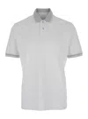 Eleventy White Polo Shirt With Classic Collar In And Front Button Closure In Cotton Man In White