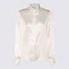 Eleventy Satin Finish Long Sleeve Buttoned Cuffs Top