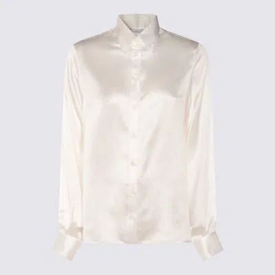 ELEVENTY WHITE SILK SHIRT
