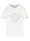 ELEVENTY WHITE T-SHIRT WITH GRAPHIC PRINT