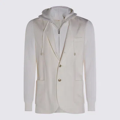 ELEVENTY WHITE WOOL BLAZER