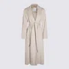 Eleventy Waist Belted Long Length Lapels Pockets In Neutral