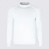 Eleventy Timeless Crewneck Sweater With Ribbed Details In White