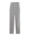 Eleventy Grey Linen And Wool Pants In Gray