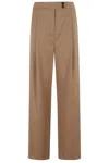 Eleventy Wide-leg Trousers With Front Pleats In Multi