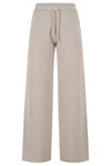Eleventy Wide-leg Wool Jogger Pants In Neutral