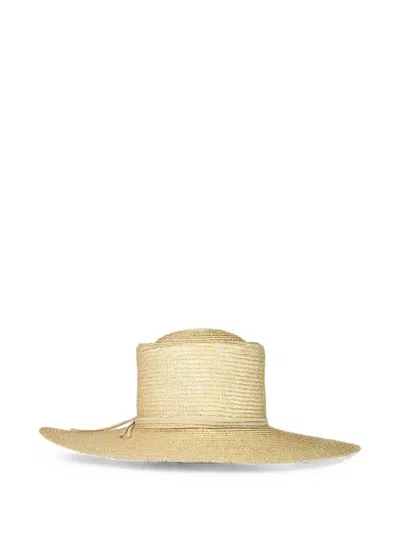 Eleventy Wide-brim Straw Hat In Yellow