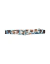 Eleventy Woman Belt Azure Size M Cotton, Silk In Blue