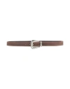 Eleventy Woman Belt Cocoa Size 38 Soft Leather In Brown