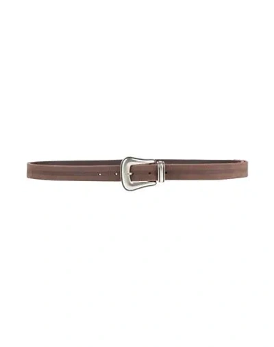 Eleventy Woman Belt Cocoa Size 38 Soft Leather In Brown