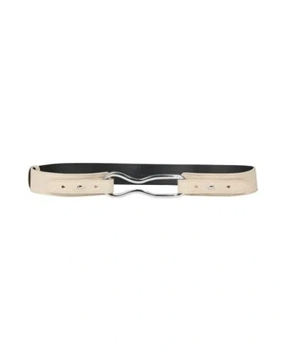 Eleventy Woman Belt Cream Size 32 Leather In Neutral