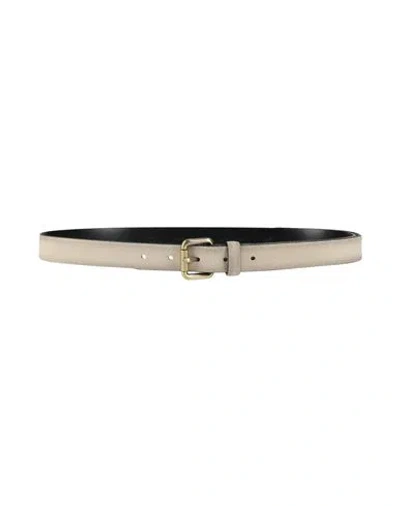 Eleventy Woman Belt Ivory Size 32 Leather In Gray