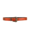 Eleventy Woman Belt Tan Size 32 Leather In Brown