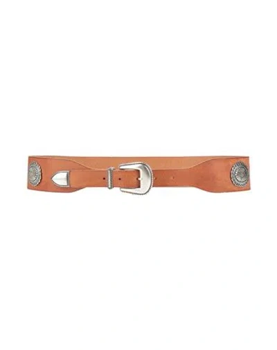 Eleventy Woman Belt Tan Size 34 Leather In Brown