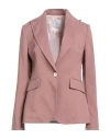 Eleventy Woman Blazer Antique Rose Size 2 Polyester In Pink