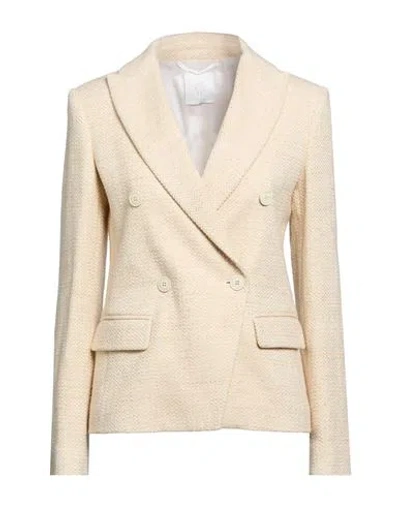Eleventy Woman Blazer Beige Size 2 Cotton, Linen, Viscose In Neutral