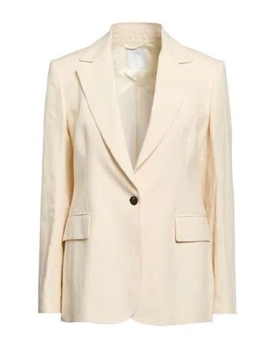 Eleventy Woman Blazer Beige Size 2 Linen In White