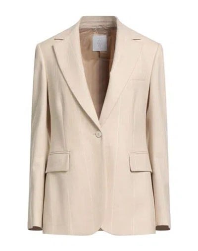 Eleventy Woman Blazer Beige Size 2 Wool In Neutral