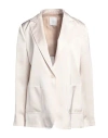 Eleventy Woman Blazer Beige Size 6 Triacetate, Cupro