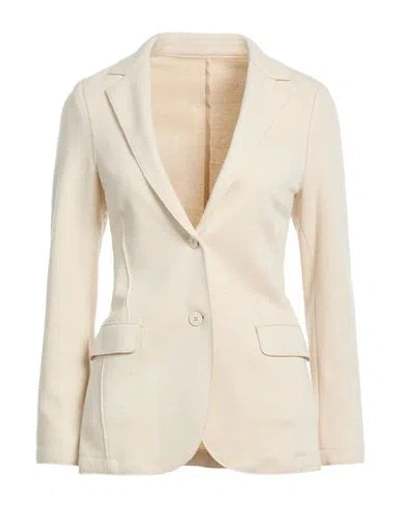 Eleventy Woman Blazer Beige Size 8 Wool, Cotton In Neutral