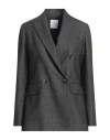 Eleventy Woman Blazer Black Size 4 Wool, Cotton, Cashmere, Elastane