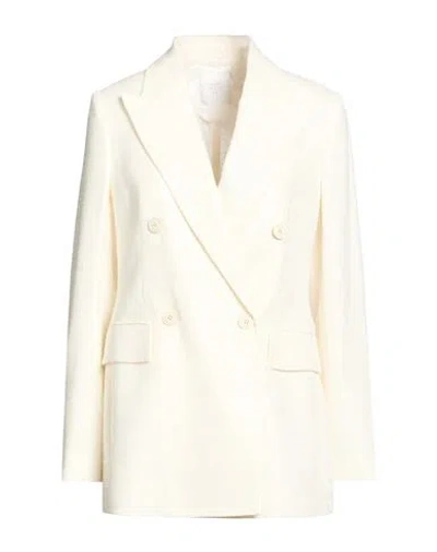 Eleventy Woman Blazer Ivory Size 2 Cotton, Viscose, Polyamide In Neutral