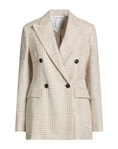 Eleventy Woman Blazer Grey Size 6 Viscose, Wool, Linen In Gray